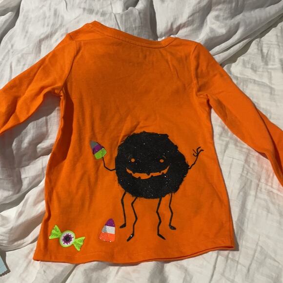 Cat & jack 3t orange Halloween candy shirt NWT - Picture 5 of 8